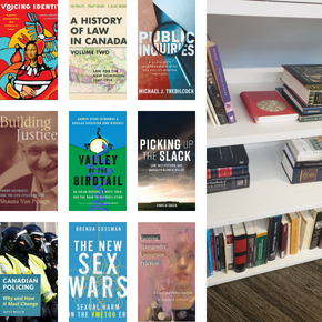 Collage of book covers by U of T Law scholars, alumni