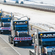 Freedom convoy travels to Ottawa from Alberta: photo by Naomi McKinney via Unsplash