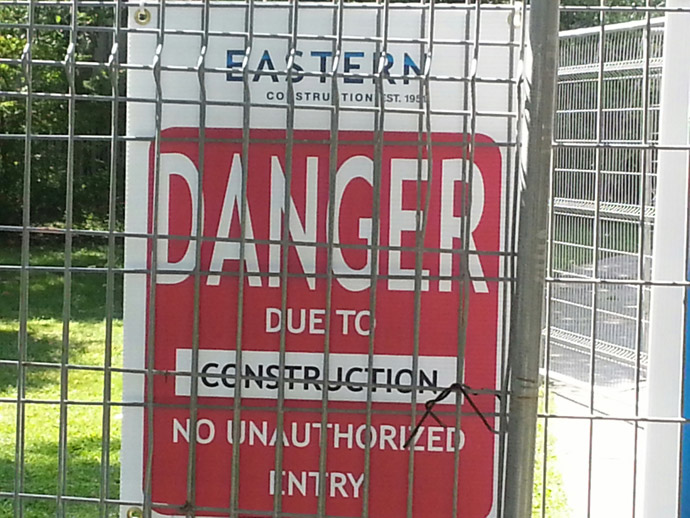 Construction warning signs