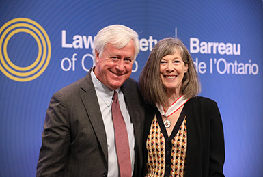 Professor Moran pictured with Treasurer Emeritus, The Honourable Paul Schabas.